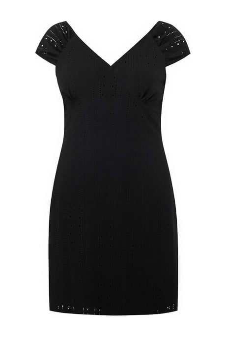 Trendyol Curve Dam Svart Enfärgad Kort / Mini Ärmlös Casual A-linje Plus size Klänning - Image 5
