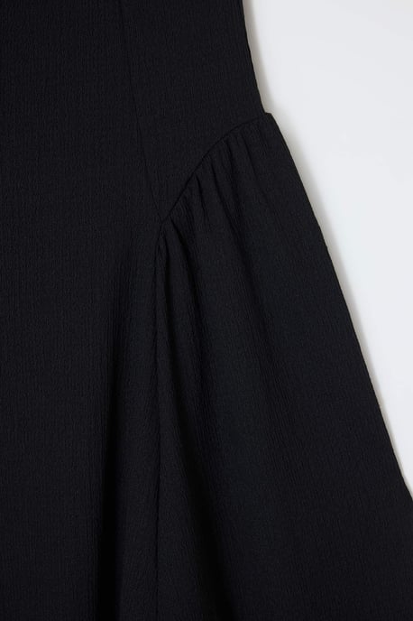 Trendyol Curve Dam Svart Prickig Kort / Mini Ärmlös Casual A-linje Plus size Klänning - Image 5