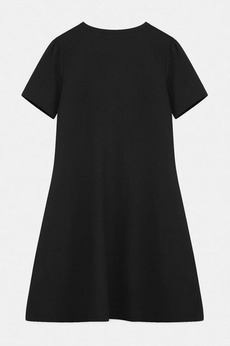 Trendyol Curve Dam Svart Blommig Kort / Mini Kort Casual Skater Plus size Klänning - Image 5