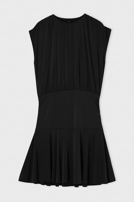 Trendyol Curve Dam Svart Enfärgad Kort / Mini Ärmlös Skater Plus size Klänning - Image 5