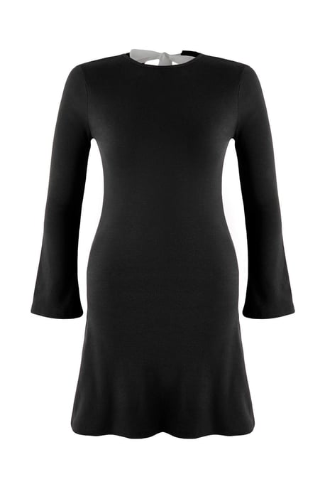 Trendyol Curve Dam Svart Enfärgad Kort / Mini Lång Casual A-linje Plus size Klänning - Image 4