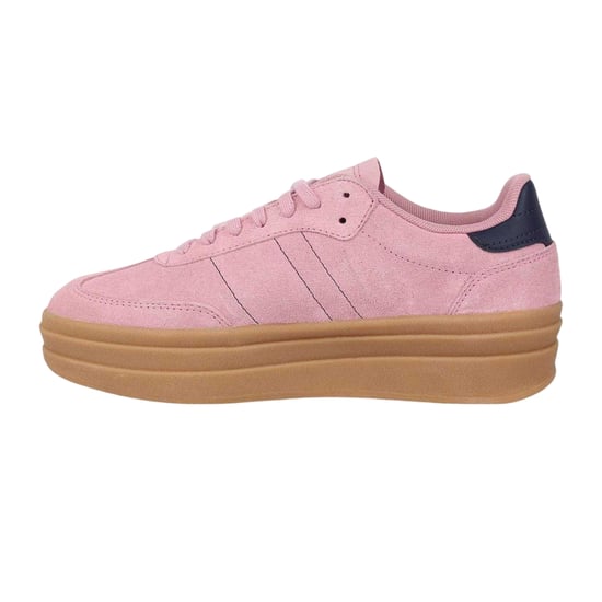 Jack Wills Dames Newbury suède platform-sportschoenen (Roze/Navy/Gum) - Image 2