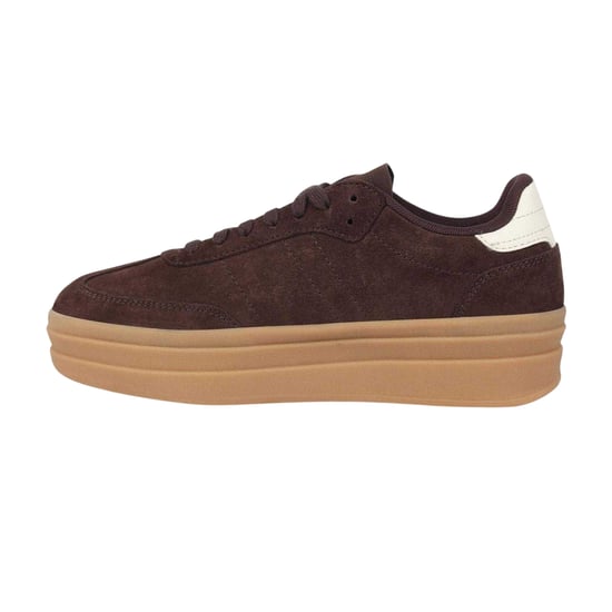 Jack Wills Dames Newbury suède platform-sportschoenen (Bruin/Wit/Gum) - Image 2