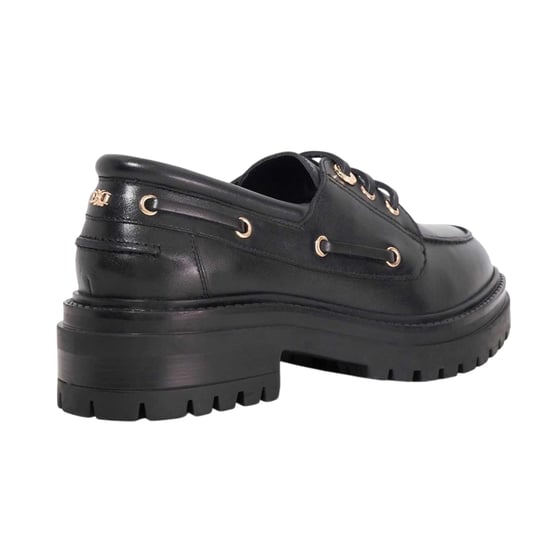 Dune London Dames-bootschoenen van Venetiaans leer met vetersluiting (Zwart) - Image 2