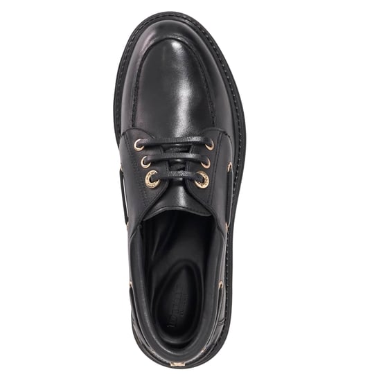 Dune London Dames-bootschoenen van Venetiaans leer met vetersluiting (Zwart) - Image 3