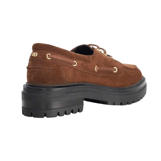 Dune London Dames-bootschoenen van Venetiaans leer met vetersluiting (Bruin) - Image 2
