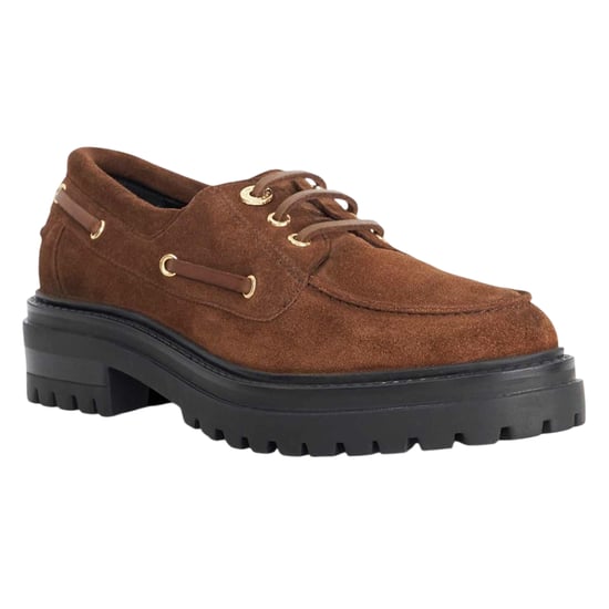 Dune London Dames-bootschoenen van Venetiaans leer met vetersluiting (Bruin) - Image 4