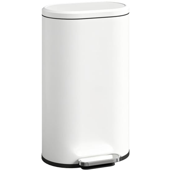 4goodz 30 liter pedaalemmer met soft-close deksel creme wit - Image 1