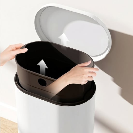 4goodz 30 liter pedaalemmer met soft-close deksel creme wit - Image 2