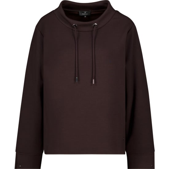 Monari sweatshirt with stand-up 809856 567 black coffee - Image 1