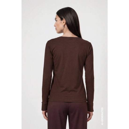 Monari long sleeve shirt with rihinestone details 810053 567 black coffee - Image 6