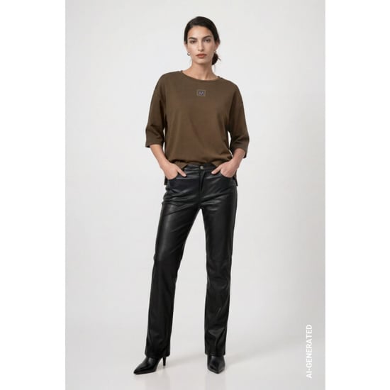 Monari sweatshirt met juweel-detail 809855 618 olive - Image 4
