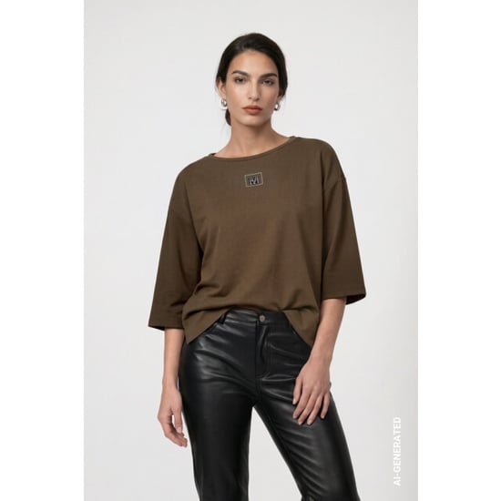 Monari sweatshirt met juweel-detail 809855 618 olive - Image 5