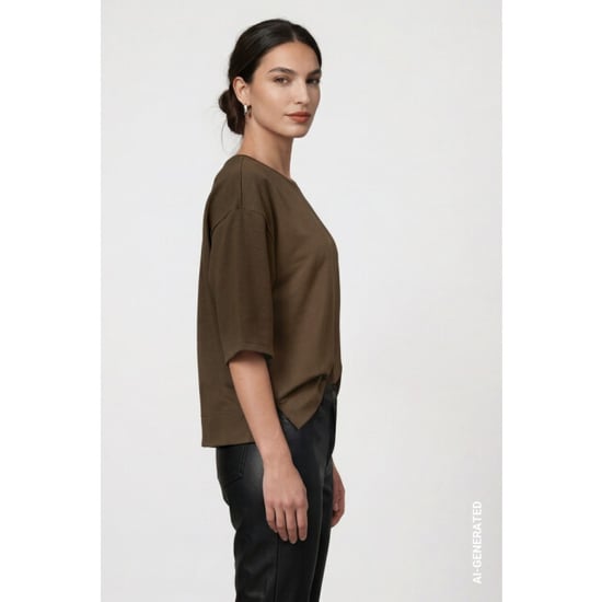 Monari sweatshirt met juweel-detail 809855 618 olive - Image 6