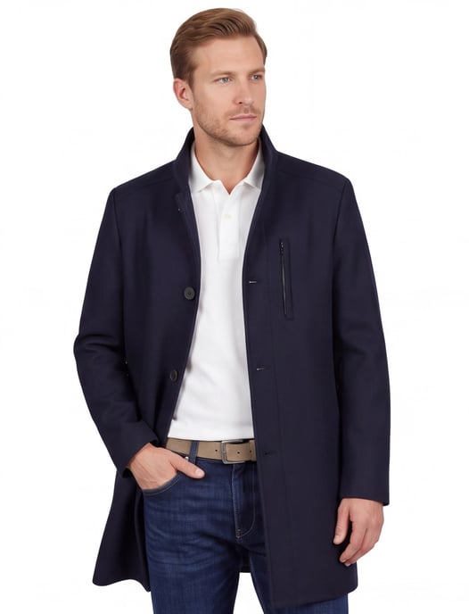 winterjas Roy Robson donkerblauw - Image 1