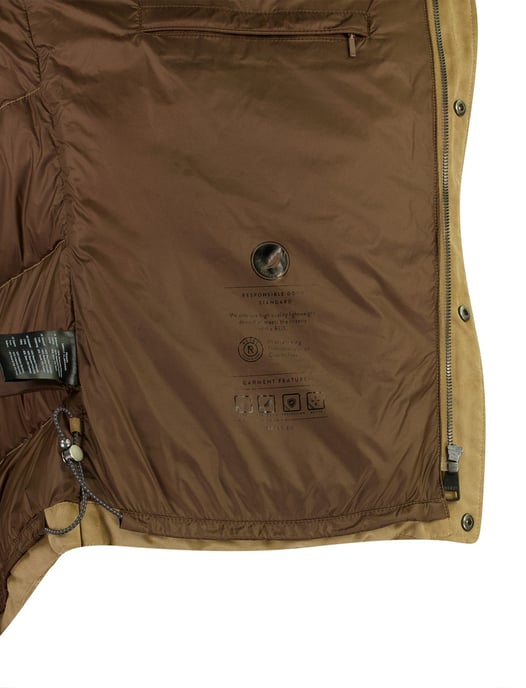 Gewatteerde jas Reset camel polyester - Image 4