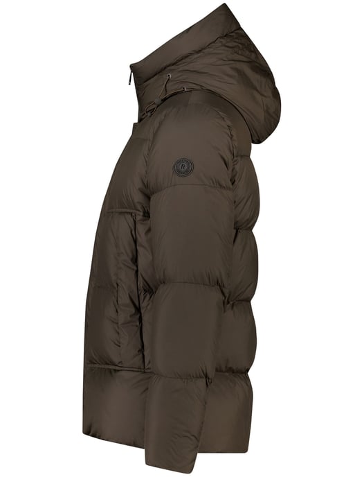 Restet puffer winterjas bruin waterafstotend - Image 3