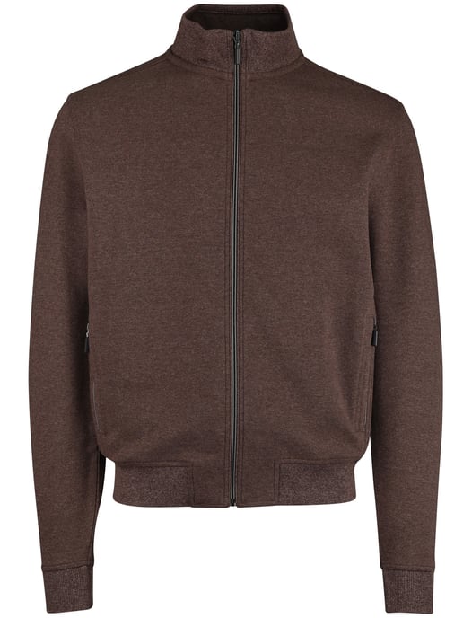 Katoenen vest bruin effen Baileys normale fit - Image 3