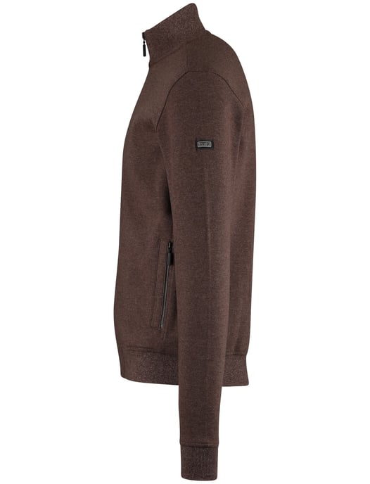 Katoenen vest bruin effen Baileys normale fit - Image 4