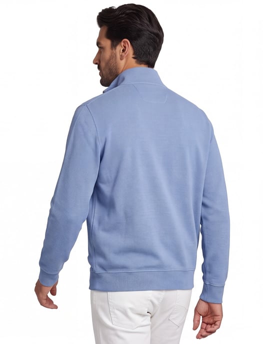 vest Baileys normale fit blauw met rits katoen - Image 2