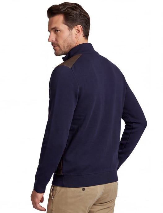 donkerblauw Baileys vest met bruin padded voorzijde - Image 2