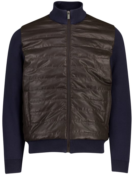donkerblauw Baileys vest met bruin padded voorzijde - Image 3