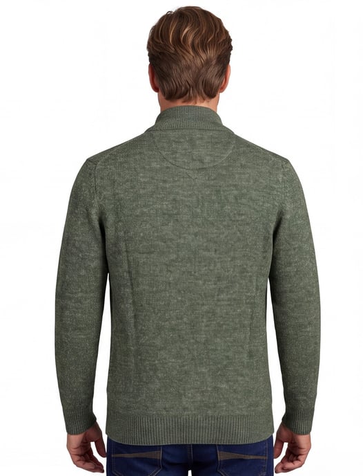 Baileys vest katoen kabelpatroon rits groen - Image 2