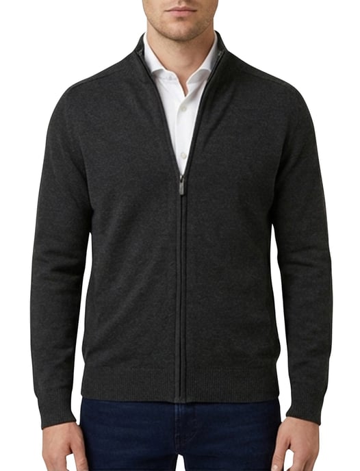 Casa Moda Vest donkergrijs wijde fit - Image 1