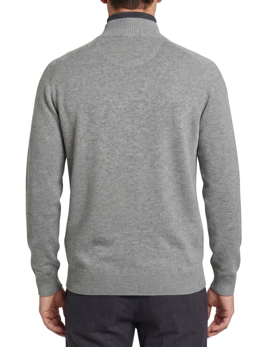 Casa Moda Vest grijs uni met rits wijde fit - Image 2