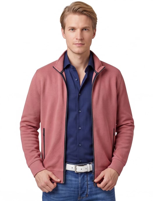 vest Baileys roze met boord normale fit - Image 1