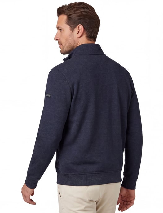 Baileys katoenen vest navy normale fit effen - Image 2