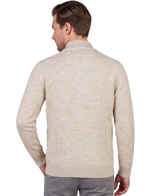 Baileys vest katoen kabelpatroon rits beige - Image 2