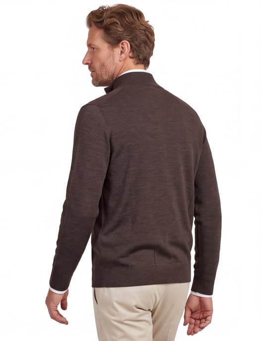 Vesten Profuomo bruin wol - Image 2