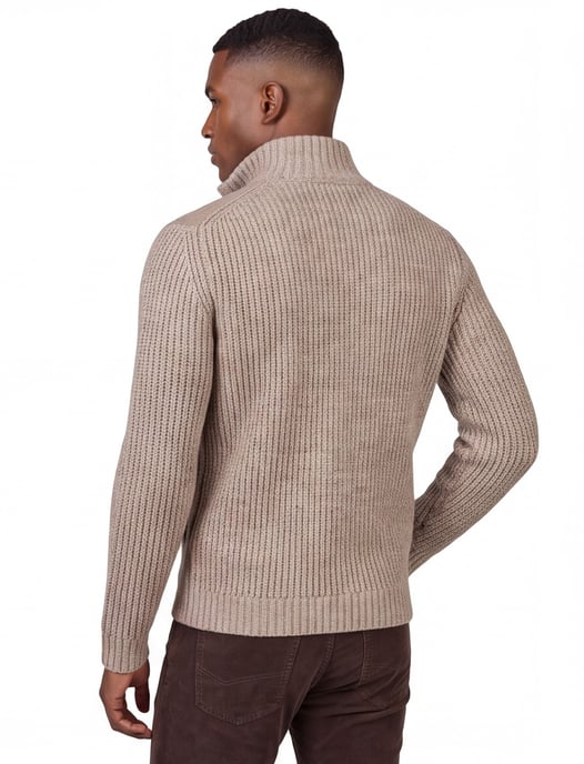 Baileys vest beige effen gebreid normale fit - Image 2