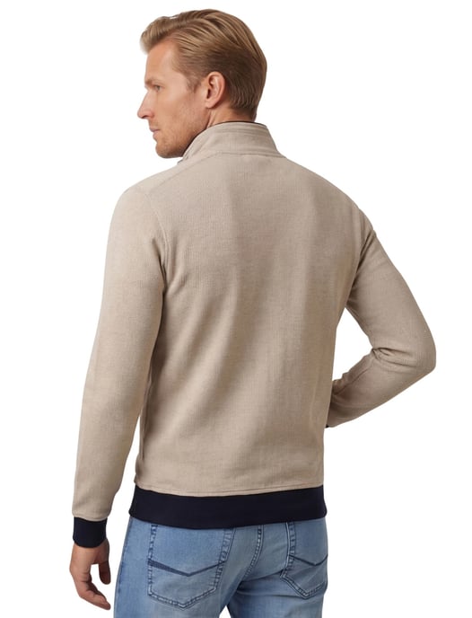 Baileys vest effen beige rits katoen - Image 2