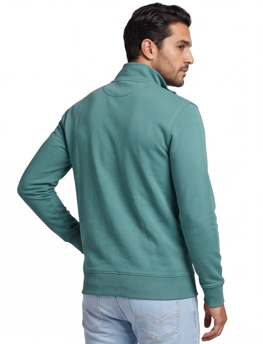 katoenen Gant vest groen effen normale fit - Image 2