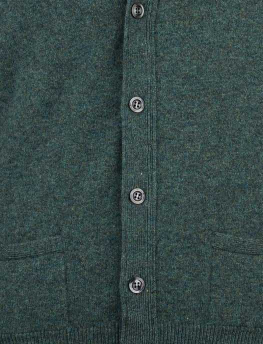 William Lockie vest groen melange lamswol - Image 3