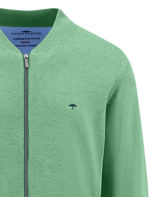 katoenen Fynch-Hatton vest groen gemeleerd - Image 3