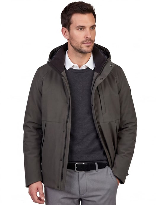 Parka jas Reset donkergroen waterafstotend - Image 1