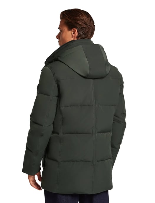 winterjas Reset effen groen normale fit capuchon - Image 2