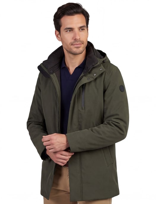 Parka jas Reset donkergroen polyester - Image 1