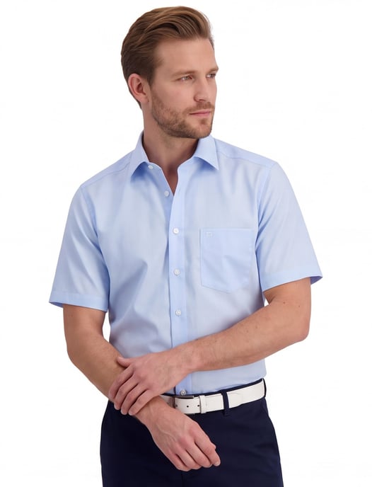 Korte mouw overhemd Olymp lichtblauw Comfort Fit - Image 1