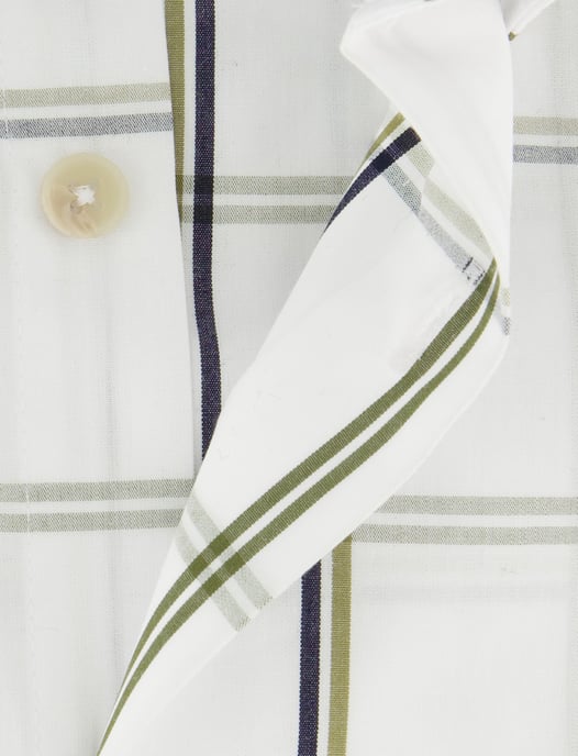 Ledub Modern Fit overhemden wit geruit korte mouw - Image 4
