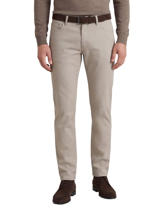 Brax 5-pocket beige geruit - Image 1