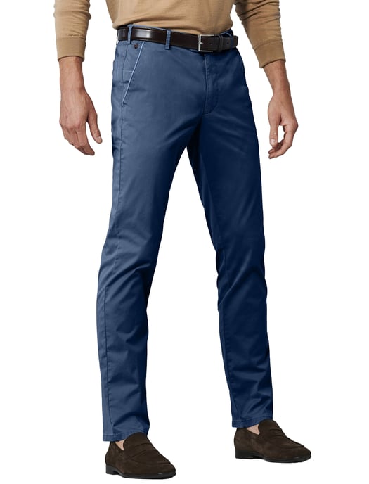 katoenen broek Meyer New York blauw - Image 1