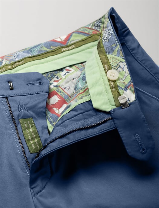 katoenen broek Meyer New York blauw - Image 4