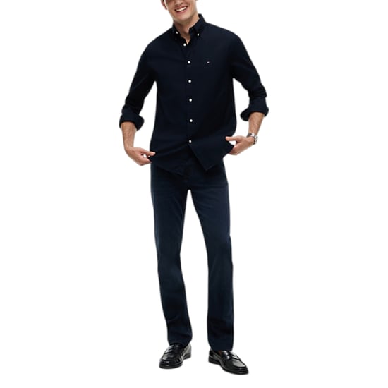 TOMMY HILFIGER Mens Shirts Regular Fit Oxford Long Sleeve Casual Cotton Formal - Image 2