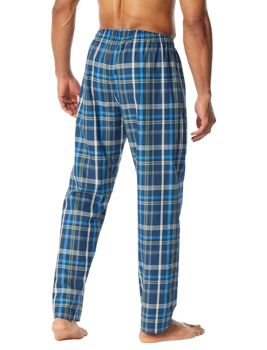 Schiesser pyjamabroek blauw geruit print - Image 2