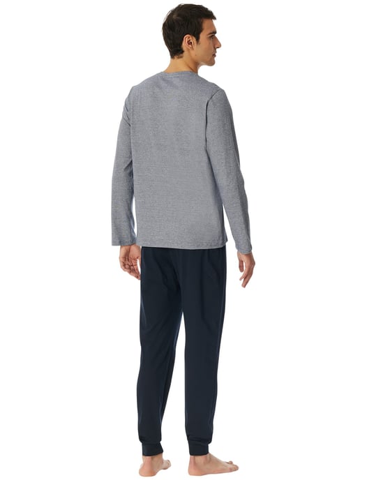 nachtblauwe lange Schiesser pyjama - Image 2
