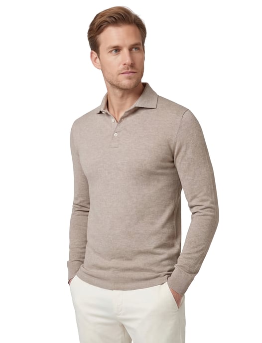 Poloshirt beige Cavallaro Camicia katoen - Image 1